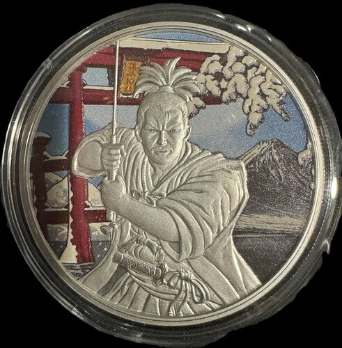 2022年カラー化サムライ1オンス.999銀貨