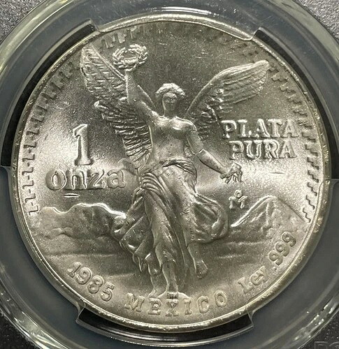 ?? 1985年 メキシカン リベルタッド - PCGS MS67 - NICE - 1オンス .999 シルバー-