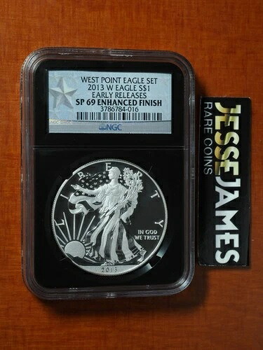 2013 Wシルバーイーグル NGC SP69 ウェストポイントセットからの強化仕上げ初期リリース-