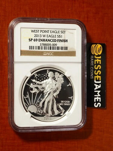 2013 W シルバーイーグル NGC SP69 強化仕上げ ウェストポイントセット ブラウンラベル 45,045円