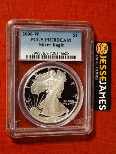 2006年 Wプルーフ シルバーイーグル PCGS PR70 DCAM クラシックブルーラベル