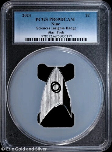 2024年 ニウエ 2ドル 1オンス シルバー スタートレック サイエンス バッジ PCGS PR 69 DCAM 45,045円