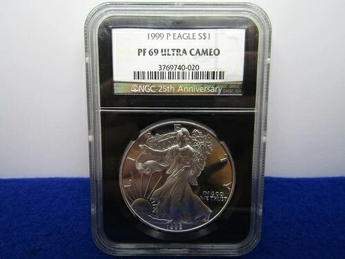 1999年 Pイーグル S$1 PF 69 ウルトラカメオ 25周年記念 45,045円