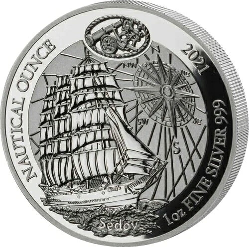 2021年 1オンス プルーフ ルワンダ セドフ銀貨（ノーティカルオンス）（カプセル、CoA付き）