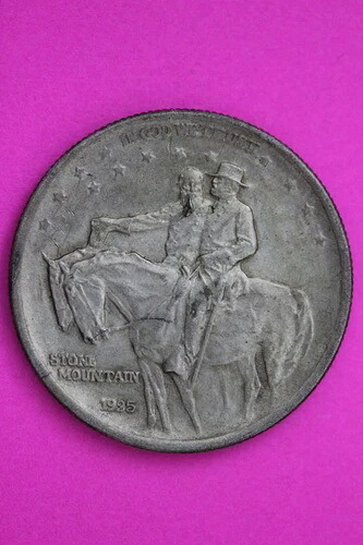 1925年ストーンマウンテン記念銀貨 50セント 本物 1033
