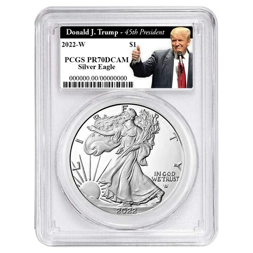 2022-W $1 1オンス プルーフ アメリカンシルバーイーグル PCGS PR70DCAM トランプ第45代大統領