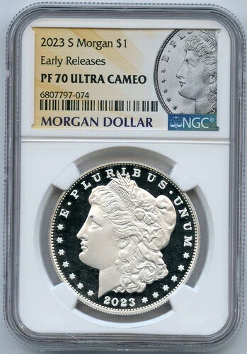 2023-S モルガン シルバー ダラー プルーフ 1オンス NGC PF70 1ドルコイン 米国造幣局 - JR113