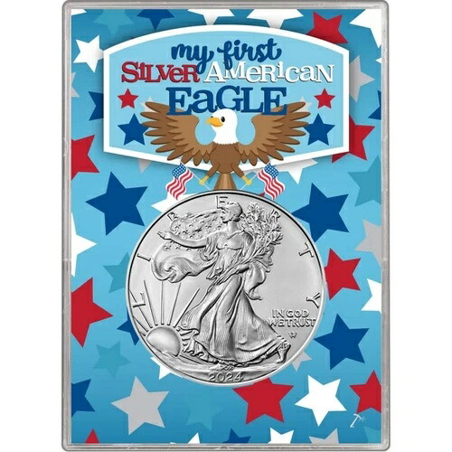 2024年米国シルバーイーグル「My First Silver American Eagle」ギフトホルダー - Gem Bri