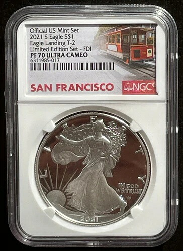 2021-S 1ドル シルバー アメリカンイーグル NGC PF70 限定版セット 初日：06937