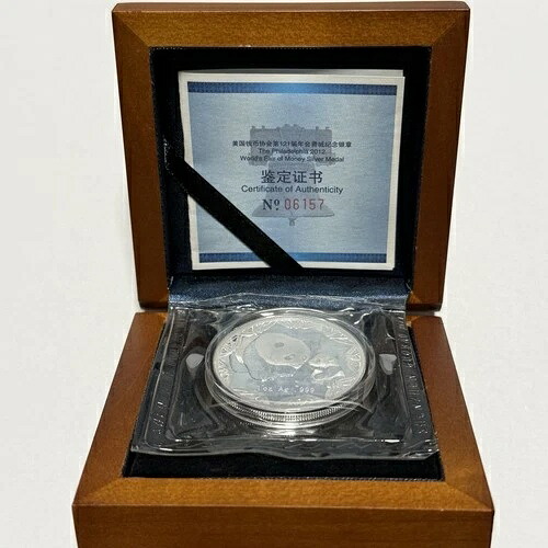 2012年 中国パンダベア ワールドマネーフェア レアコイン 1オンス .999 純銀ラウンド