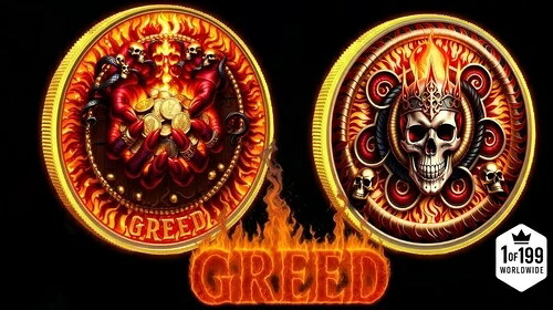 インタリオミント 1オンス シルバー ラウンド .999 カラーライズ GREED DEADLY SINS シリーズ 手持ち 45,045円