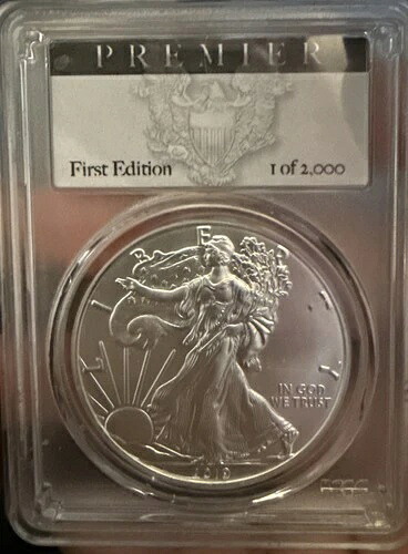 2019 P アメリカン シルバー イーグル PCGS プレミア 1st エディション 1/2000 MS70