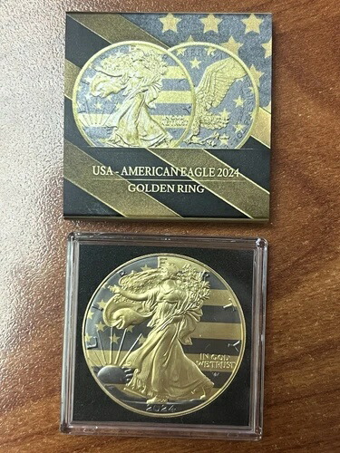 2024年 アメリカンイーグル ゲルマニア ゴールデンリング 1オンス シルバーコイン 発行枚数 500枚