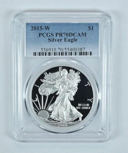 PR70 2015-W DCAM アメリカンシルバーイーグル PCGS ブルーラベル