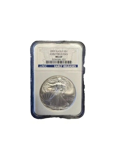 ?? 2009 早期リリース シルバーイーグル MS 69 NGC & 1オンス バッファローシルバーラウンド ?? 45,045円