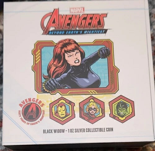 2023年ニュージーランド造幣局 マーベル アベンジャーズ 60周年記念 ブラックウィドウ 1オンス シルバーコイン