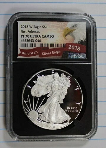 2018-W シルバーイーグル NGC PF 70 ウルトラカメオ - 初公開