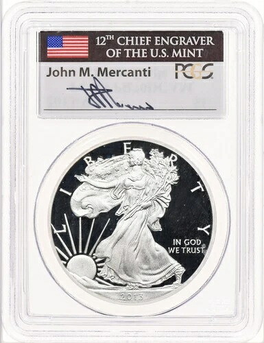 2013-W $1 アメリカン シルバー イーグル PCGS PR70DCAM - ジョン・M・マーカンティ署名