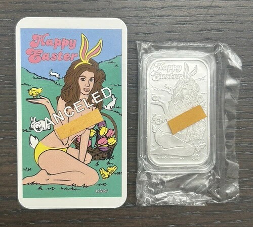 CMG Mint ハッピーイースター キャンセル 1トロイオンス .999 純銀バー COA 付き