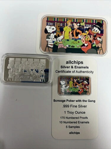 スクルージ・マクダック オールチップス .999 シルバー AG ポーカー ウィズ ザ ギャング アート バー スクービー ???? 43,615円