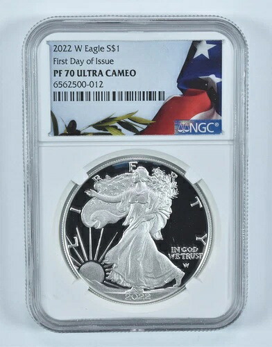 2022-W アメリカン シルバー イーグル FDOI PF70 UCAM NGC 旗ラベル 43,615円