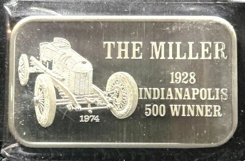 希少なマークIV 1928年 ミラー・インディ500優勝車 1オンス シルバーアートバー #1054