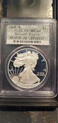 モンスターフロスト 2008-W PCGS PR70DCAM シルバーイーグル