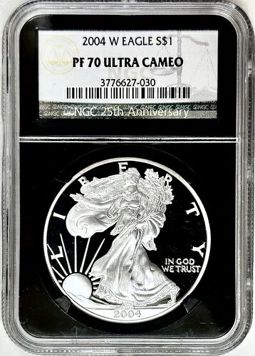 2004年 Wプルーフ アメリカン シルバーイーグル NGC PR70 ウルトラカメオ 44,330円