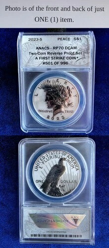 2023年 S $1 ピースダラー ANACS PR70 リバースプルーフ DCAM ファーストストライク