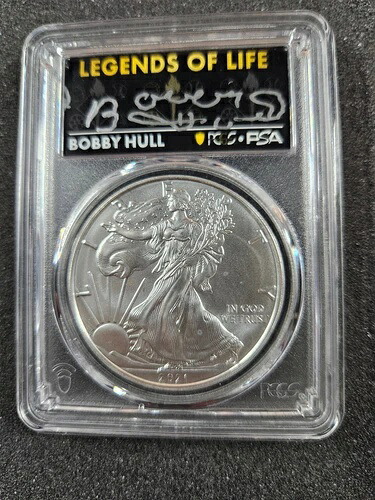 ?? 2021 $1 シルバーイーグル T1 最終日生産 PCGS MS70 レジェンド ボビー・ハル オート
