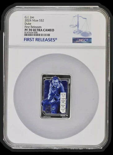 2024年 G.I. ジョー・デューク 1オンス シルバー カラー化プルーフコイン NGC PF70 ウルトラカメオ