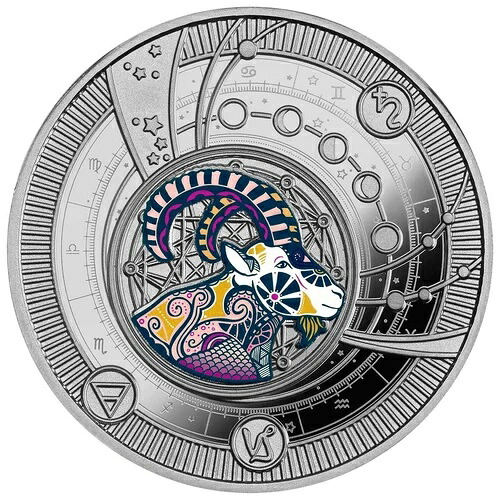 10g 山羊座ペンダント 星座 2025年 銀貨 500フラン カメルーン 2025年