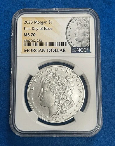 2023年モルガン記念銀貨NGC MS70 発行初日