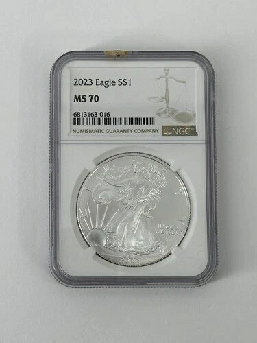 2023-W バーニッシュド 1ドル アメリカン シルバー イーグル NGC MS70 ブラウンラベル 44,330円
