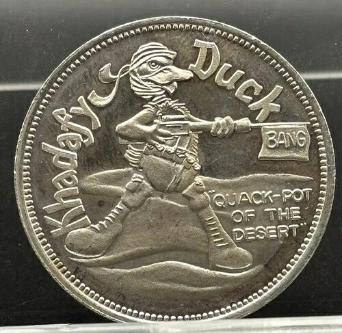 ヴィンテージ KHADAFY DUCK クワックポット オブ ザ デザート .999 純銀 1オンス ラウンド 44,330円