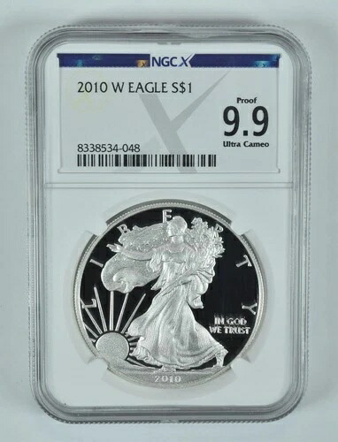 2010-W アメリカン シルバー イーグル プルーフ 9.9 UCAM NGC X NGCX
