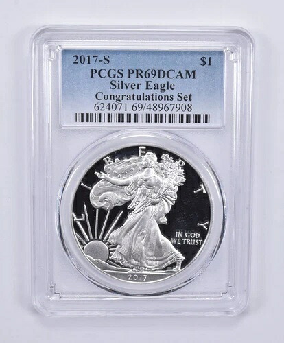 2017-S アメリカンシルバーイーグル コングラチュレーションセット PR69 DCAM PCGS ブルーラベル