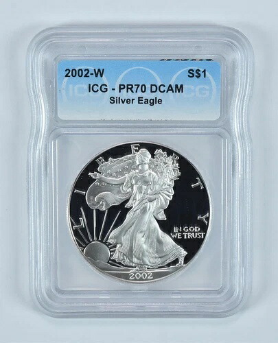 2002-W アメリカン シルバー イーグル PR70 DCAM ICG