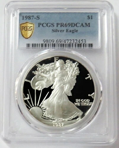 1987年 南米 シルバーイーグル 1ドル プルーフ 1オンス コイン PCGS PF 69 DCAM
