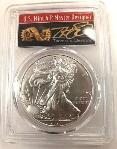 2021 P シルバーイーグル PCGS MS70 トーマス・S・クリーブランド 発行初日