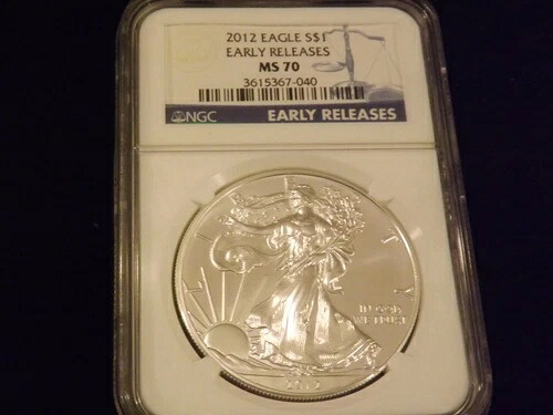 2012年 1ドルイーグル早期リリース NGC MS 70 43,615円