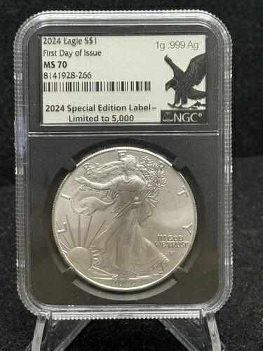 2024年 シルバーイーグル NGC MS 70 FDOI 5000個限定