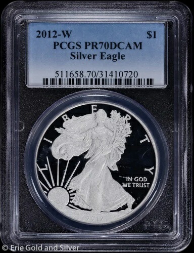 2012-W 1ドル プルーフ アメリカン シルバー イーグル PCGS PR 70 DCAM