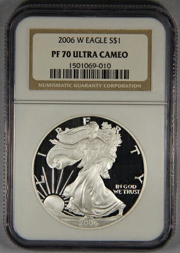 2006-W シルバーイーグルドル NGC PF70 UC ウルトラカメオ プルーフ 1653