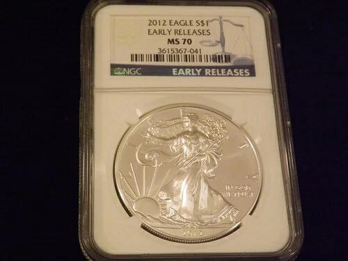 2012年 1ドルイーグル早期リリース NGC MS 70