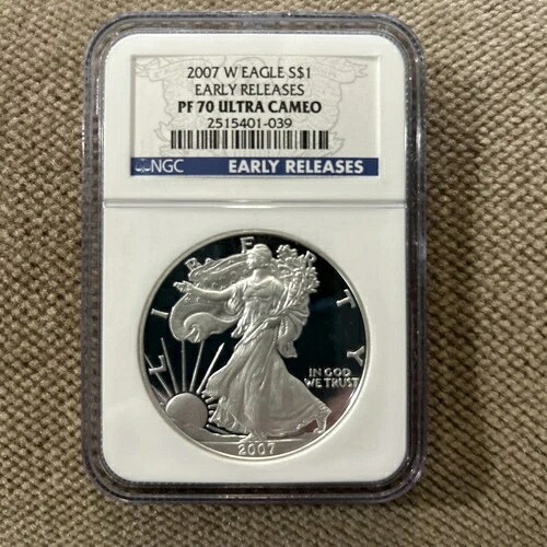2007-W プルーフ アメリカン シルバー イーグル PF-70 NGC (ER)