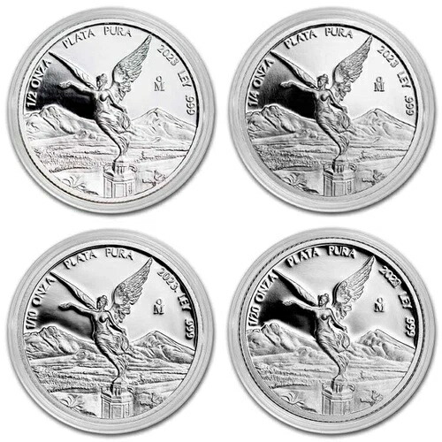リベルタッド メキシコ 2023 フラクショナルセット 1/2、1/4、1/10、1/20 オンス プルーフ銀貨