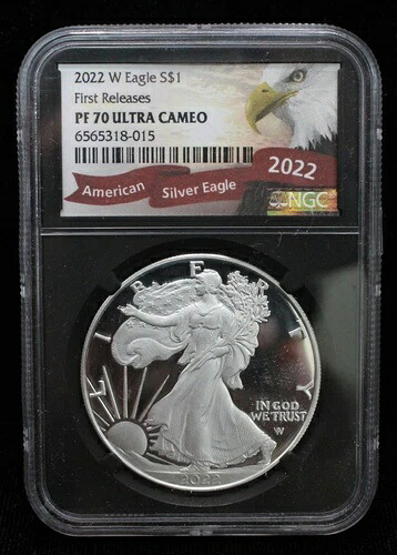 2022-W アメリカン シルバー イーグル $1 NGC PF70 ウルトラ CAM (L4494) 44,330円