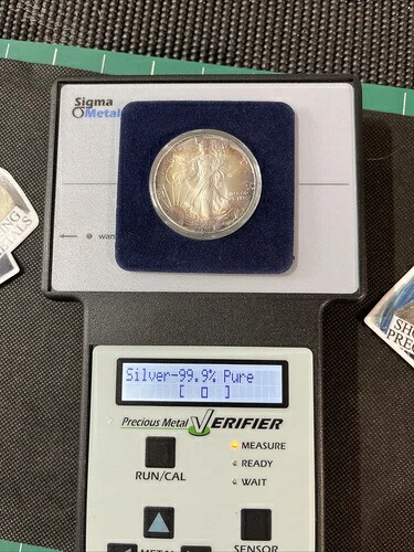 1994 1オンス アメリカン シルバー イーグル GEM BU UNC レインボートーン。 44,330円