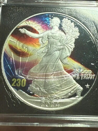 2024年米国イーグルスタープリヴィブラックホールエディション1オンス銀貨発行枚数499枚